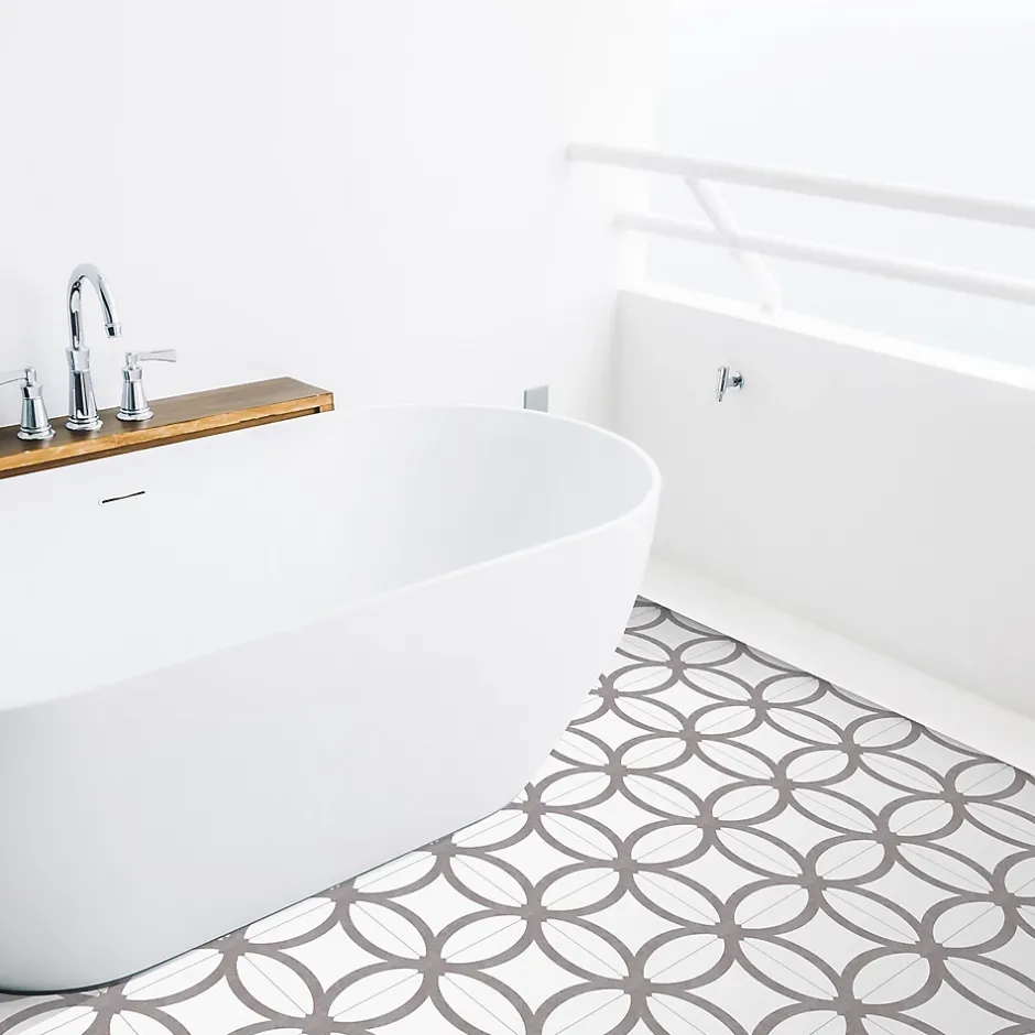 Lux Mosaic Carrelage premium effect ciment mat District Figures Grise 20x20 cm