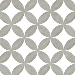 Lux Mosaic Carrelage premium effect ciment mat District Circles Grise 20x20 cm