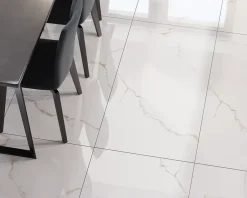 Ilcom Carrelage rectifié pour sol ou mur intérieur ou extérieur 60 cm x 120 cm - Torrence white