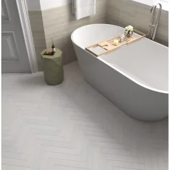 Eiffel art construction Carrelage sol / mur brique effet béton beige mate 6x30 cm WADI BEIGE