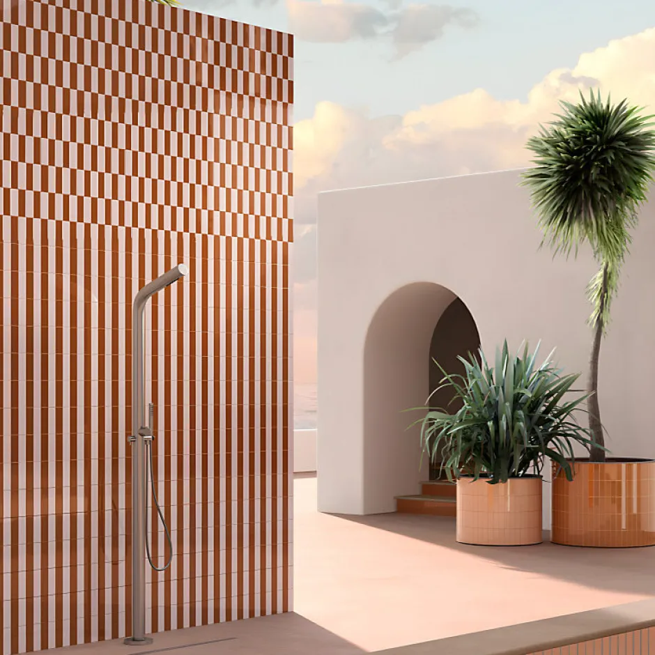 Aelle Carrelage Carrelage sol / mur briquette rectangulaire uni rouge brillant 5X15 cm FÄRGBLOCK LUCIDO CANNELLA FGB110L