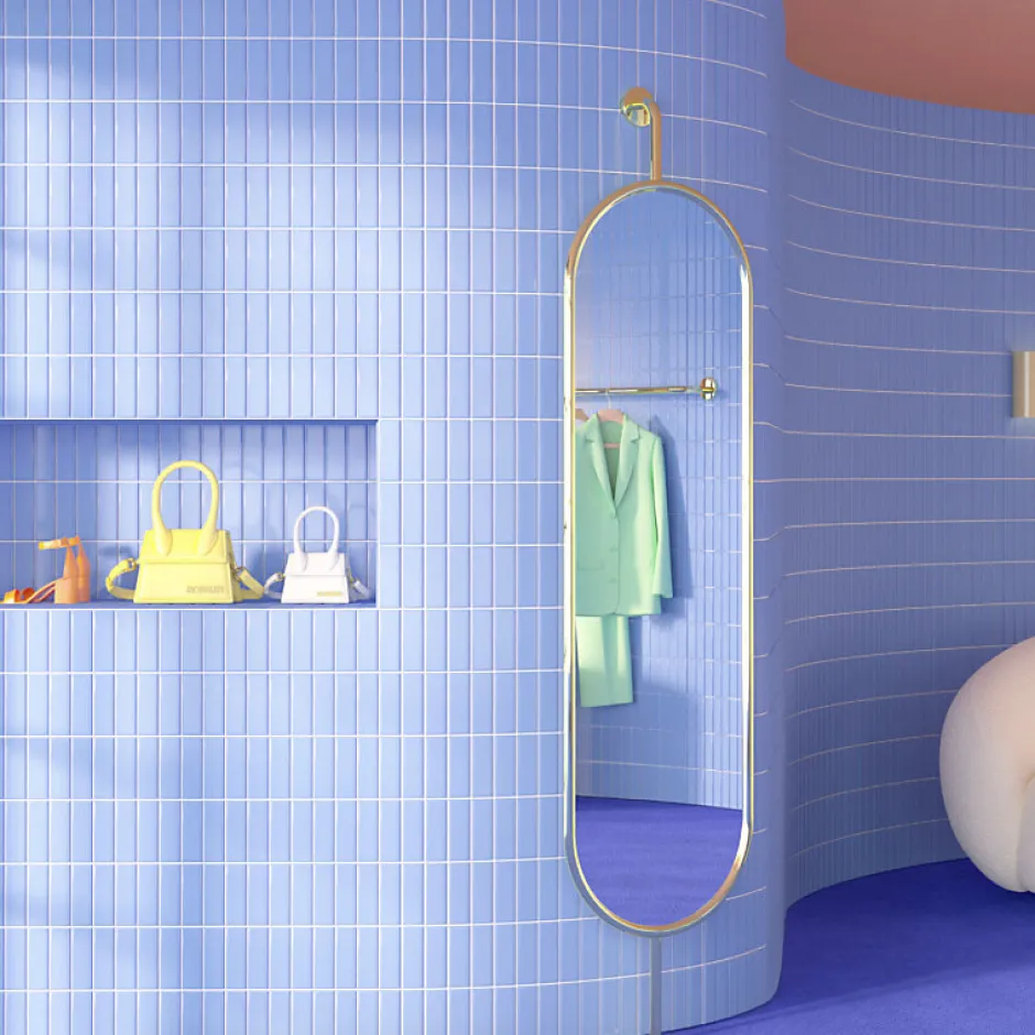 Aelle Carrelage Carrelage sol / mur briquette rectangulaire uni bleu mate 5X15 cm FÄRGBLOCK MATT CIELO FGB117M