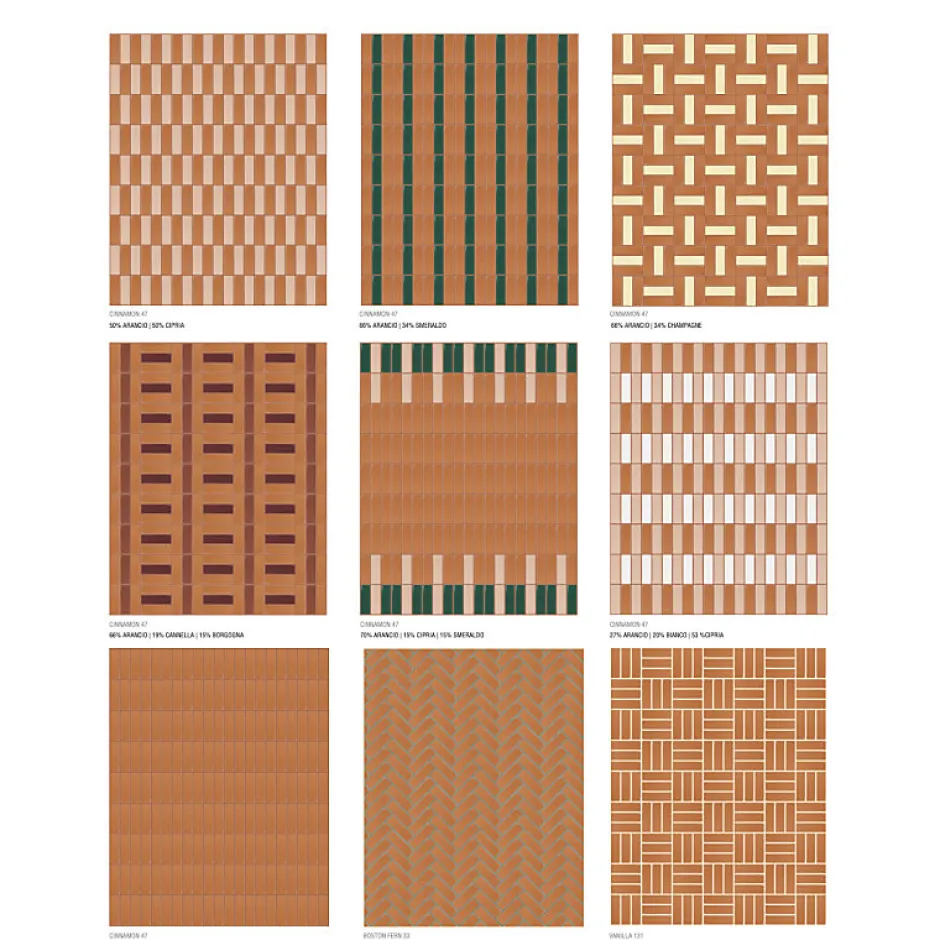 Carrelage sol / mur briquette rectangulaire uni orange mate 5X15 cm FÄRGBLOCK MATT ARANCIO FGB122M-Aelle Carrelage Outlet