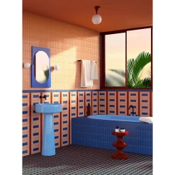 Carrelage sol / mur briquette rectangulaire uni bleu foncé mate 5X15 cm FÄRGBLOCK MATT OCEANO FGB118M-Aelle Carrelage Sale