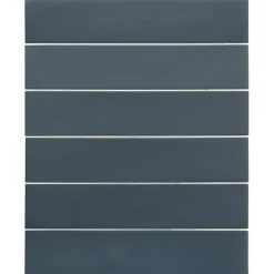 Carrelage sol / mur brique effet béton bleu pétrole mate 6x30 cm WADI INDACO-Eiffel art construction Sale