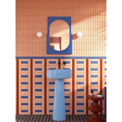 Aelle Carrelage Carrelage sol / mur briquette rectangulaire uni rose brillant 5X15 cm FÄRGBLOCK LUCIDO CIPRIA FGB108L