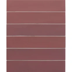 Eiffel art construction Carrelage sol / mur brique effet béton rouge mate 6x30 cm WADI GARNET