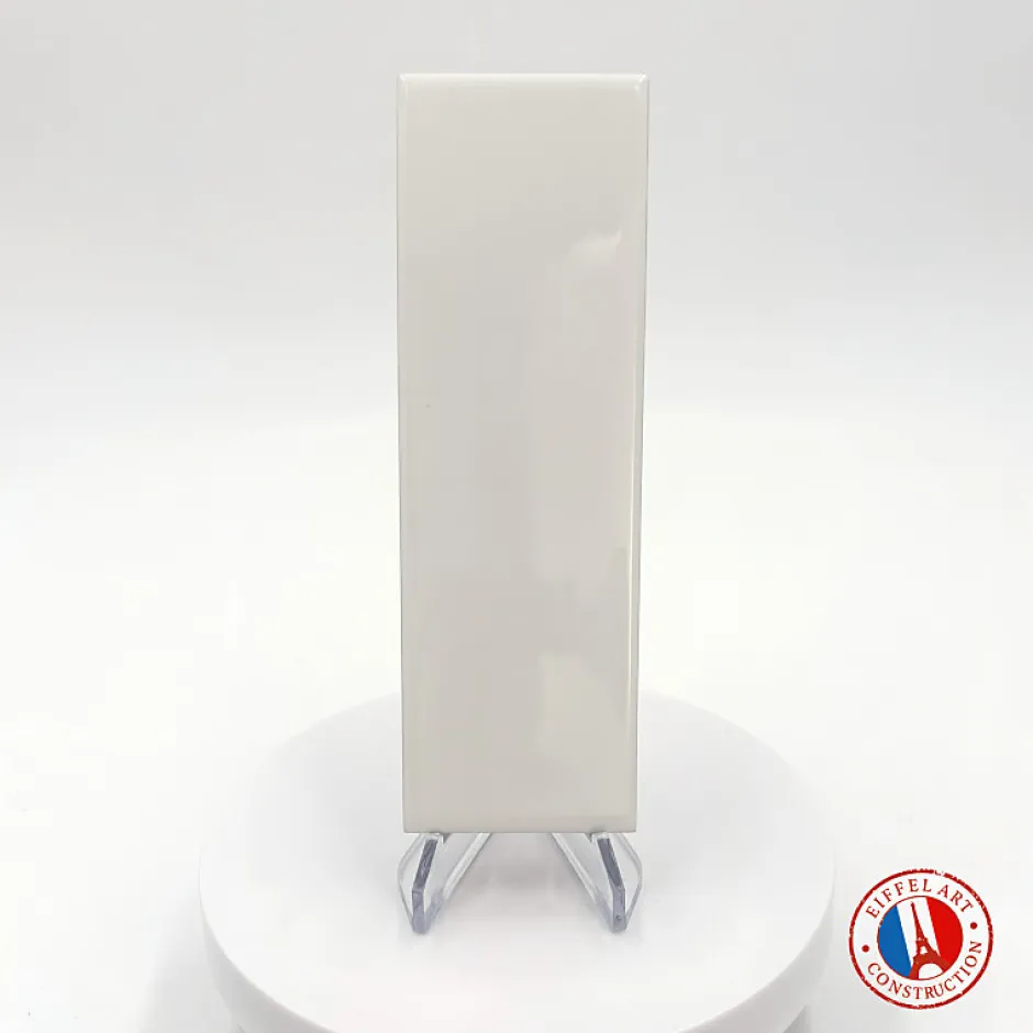 Aelle Carrelage Carrelage sol / mur briquette rectangulaire uni blanc brillant 5X15 cm FÄRGBLOCK LUCIDO BIANCO FGB101L