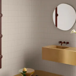 Aelle Carrelage Carrelage sol / mur briquette rectangulaire uni blanc brillant 5X15 cm FÄRGBLOCK LUCIDO BIANCO FGB101L