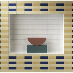 Aelle Carrelage Carrelage sol / mur briquette rectangulaire uni blanc brillant 5X15 cm FÄRGBLOCK LUCIDO BIANCO FGB101L