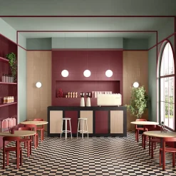 Carrelage sol / mur briquette rectangulaire uni rouge mate 5X15 cm FÄRGBLOCK MATT BORGOGNA FGB 124M-Aelle Carrelage Sale