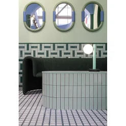 Aelle Carrelage Carrelage sol / mur briquette rectangulaire uni vert émeraude mate 5X15 cm FÄRGBLOCK MATT SMERALDO FGB120M