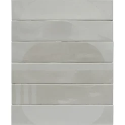 Aelle Carrelage Carrelage sol / mur brique déco mixe mate et brillant effet béton gris 6x30 cm WADI DECOR STONE