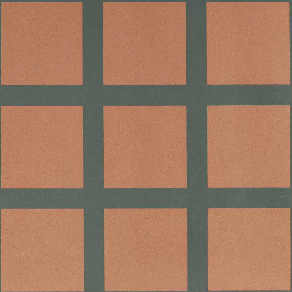 Aelle Carrelage Carrelage sol / mur décor mosaique vert et terracotta 18,6x18,6 cm OLTRE9 Verde Cotto