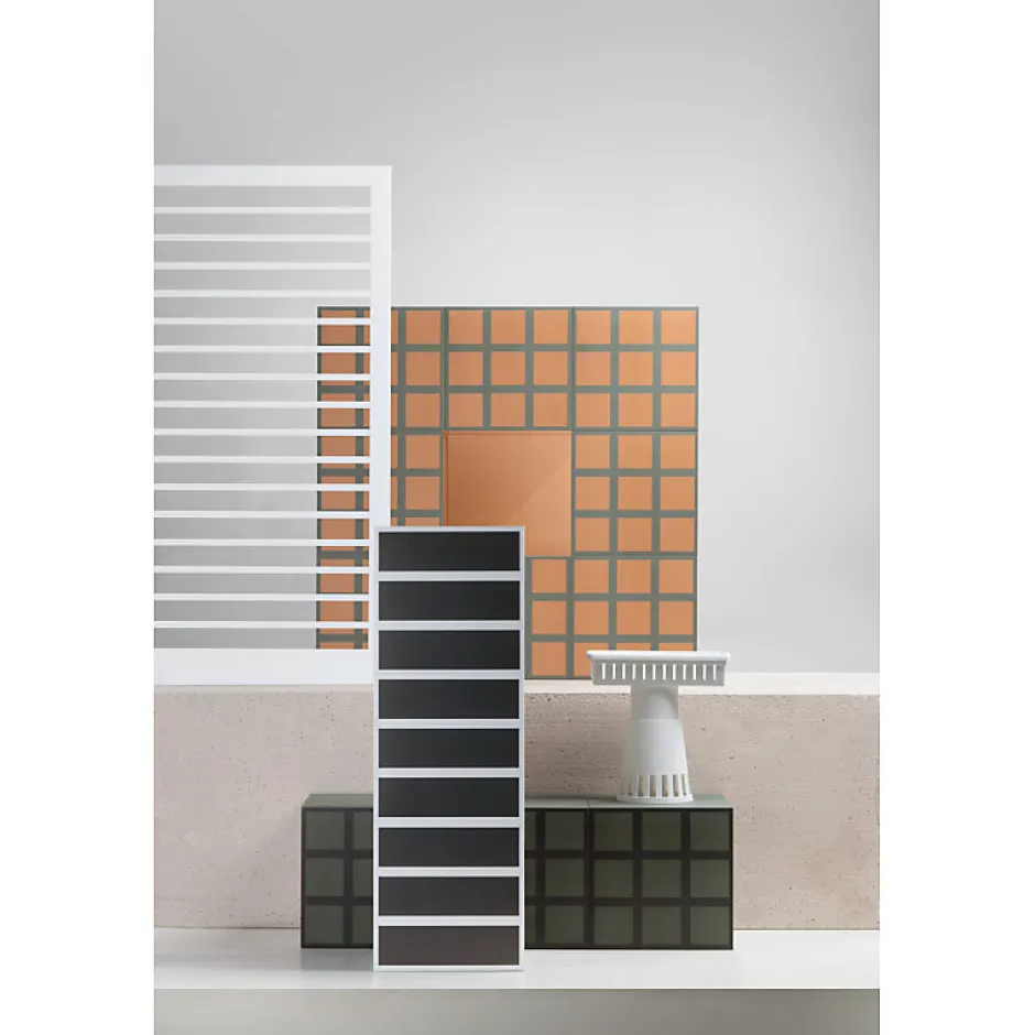 Aelle Carrelage Carrelage sol / mur décor mosaique vert et terracotta 18,6x18,6 cm OLTRE9 Verde Cotto