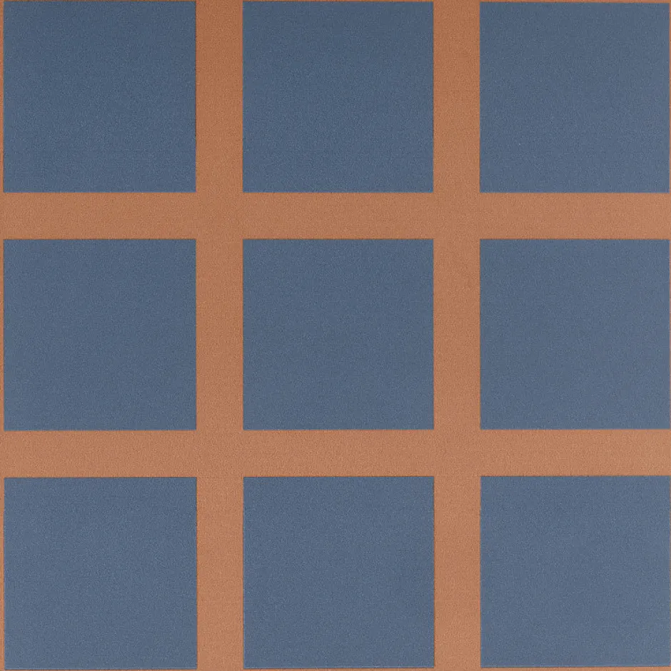 Aelle Carrelage Carrelage sol / mur décor mosaique terracotta et bleu 18,6x18,6 cm OLTRE9 Cotto Blu