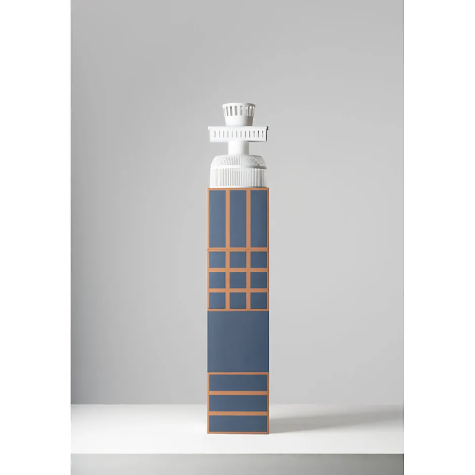 Aelle Carrelage Carrelage sol / mur décor mosaique terracotta et bleu 18,6x18,6 cm OLTRE9 Cotto Blu