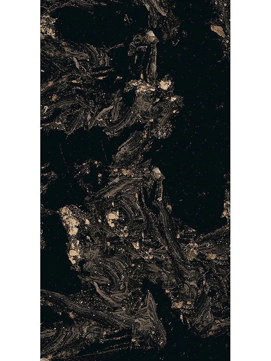 Limcaro Carrelage sol / mur effet marbre noir MAGNIFIQUE BLACK l.60 x L.120 cm Brillant