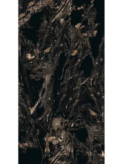 Limcaro Carrelage sol / mur effet marbre noir MAGNIFIQUE BLACK l.60 x L.120 cm Brillant