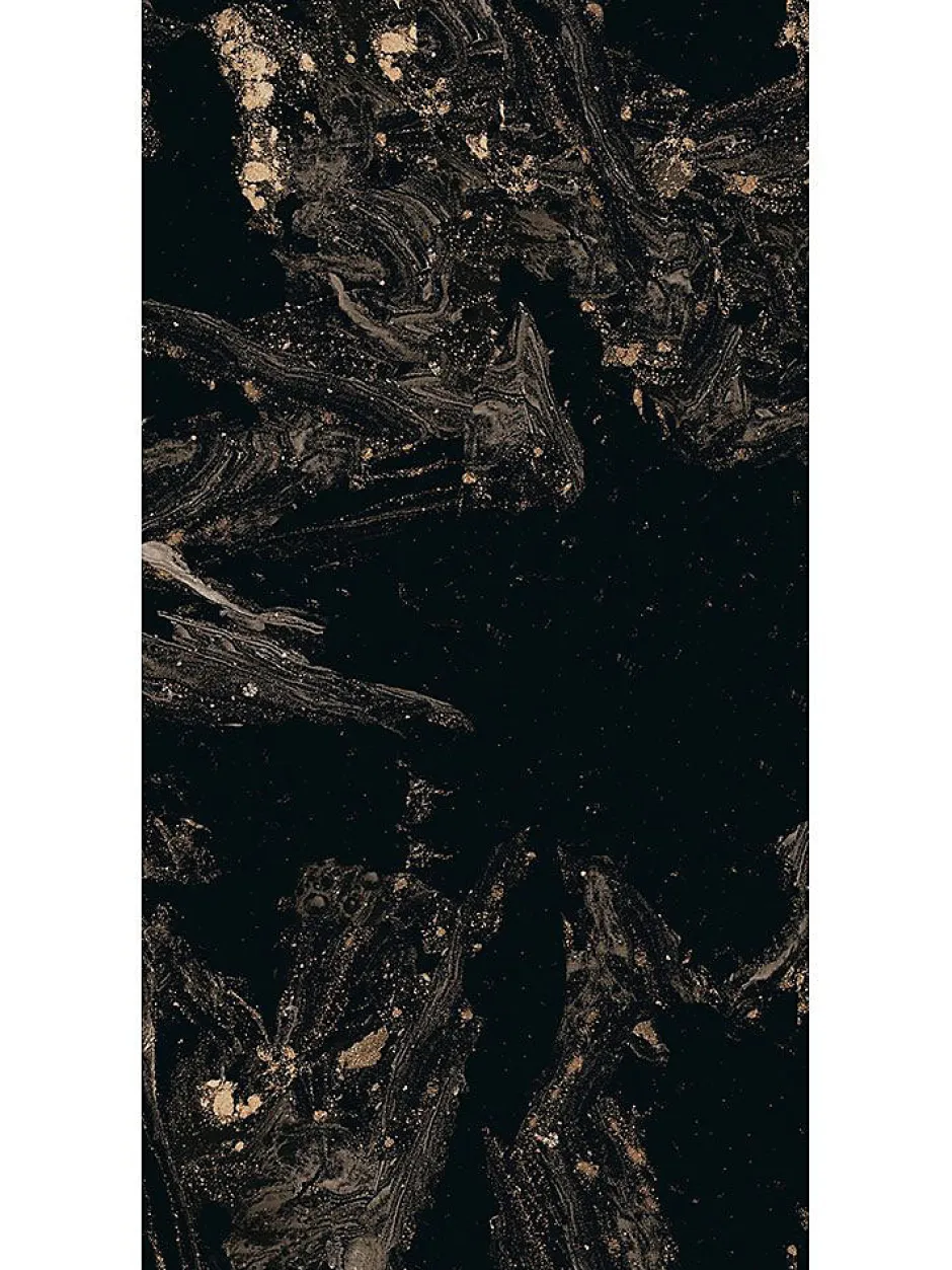 Limcaro Carrelage sol / mur effet marbre noir MAGNIFIQUE BLACK l.60 x L.120 cm Brillant