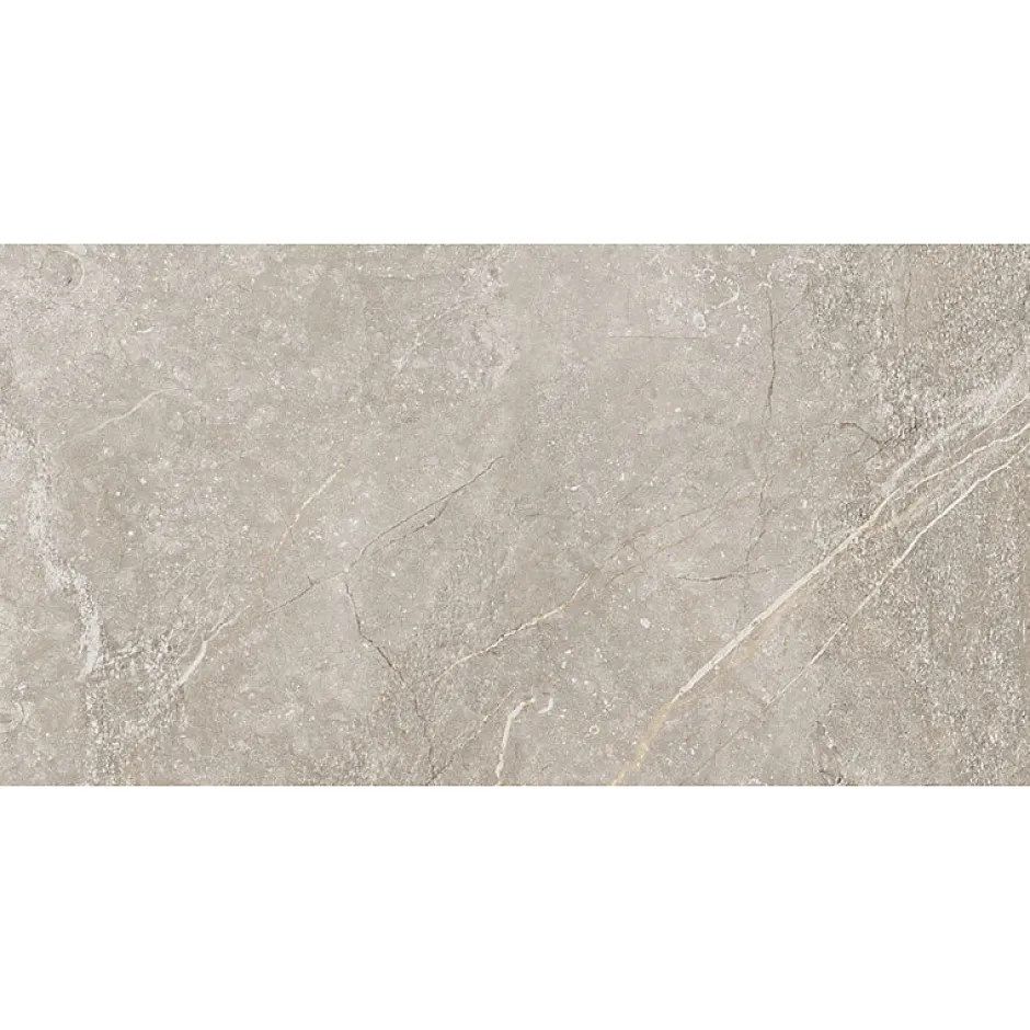 Aelle Carrelage Carrelage sol / mur effet pierre taupe 60x120 cm BETILO R TAUPE