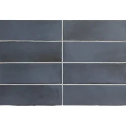 Carrelage sol / mur effet zellige bejmat marocain 5X15 cm bleu mate 5X15 cm COCO BLUE NIGHT MATT-Aelle Carrelage