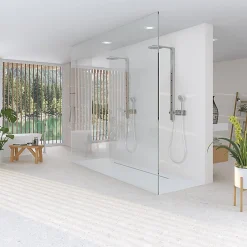 Carrelage sol / mur effet terrazzo blanc brillant 80x80 cm MISCELA NACAR POLISHED(vendu par boite de 1.26m2)-Eiffel art construction Sale