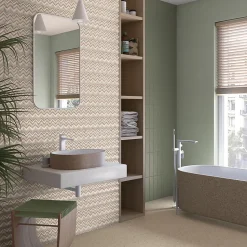 Carrelage sol / mur effet terrazzo 80x80 cm NIZA-R Beige-Aelle Carrelage Best