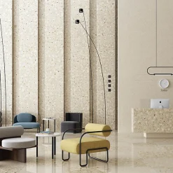 Carrelage sol / mur effet terrazzo 80x80 cm NIZA-R Beige-Aelle Carrelage Best