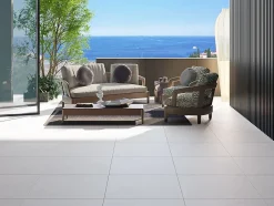 Carrelage sol / mur effet béton blanc LUNA OFF WHITE l.60 x L.120 cm Mat-Limcaro Clearance