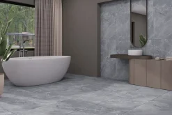 Limcaro Carrelage sol / mur effet marbre gris NEPTUNE GREY l.60 x L.120 cm Mat