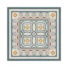 Aelle Carrelage Carrelage sol / mur effet ciment motif floral coloré 20x20 cm - CAPRICE SAINT TROPEZ BORDURE