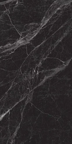Limcaro Carrelage sol / mur effet marbre noir MAJESTIC BLACK l.60 x L.120 cm Brilliant