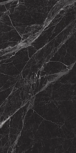 Limcaro Carrelage sol / mur effet marbre noir MAJESTIC BLACK l.60 x L.120 cm Brilliant