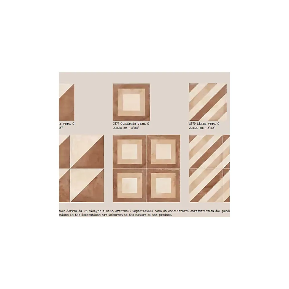 Carrelage sol / mur effet ciment 20x20 cm TERRA QUADRATO-Eiffel art construction Online