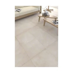 Aelle Carrelage Carrelage sol / mur effet béton beige 80x80 cm RIFT CREMA