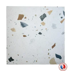 Aelle Carrelage Carrelage sol / mur effet terrazzzo coloré 60x60 cm STRACCIATELLA NACAR