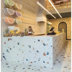 Aelle Carrelage Carrelage sol / mur effet terrazzzo coloré 60x60 cm STRACCIATELLA NACAR