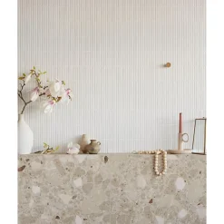 Aelle Carrelage Carrelage sol / mur effet terrazzo 80x80 cm MONACO R BEIGE