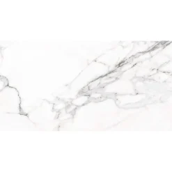 Aelle Carrelage Carrelage sol / mur effet marbre blanc 60x120 cm DONEY BLANCO