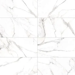 Aelle Carrelage Carrelage sol / mur effet marbre blanc 60x120 cm DONEY BLANCO