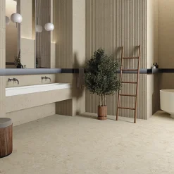 Carrelage sol / mur effet terrazzo beige 19,4x120 cm CREAM R BEACH-Aelle Carrelage New