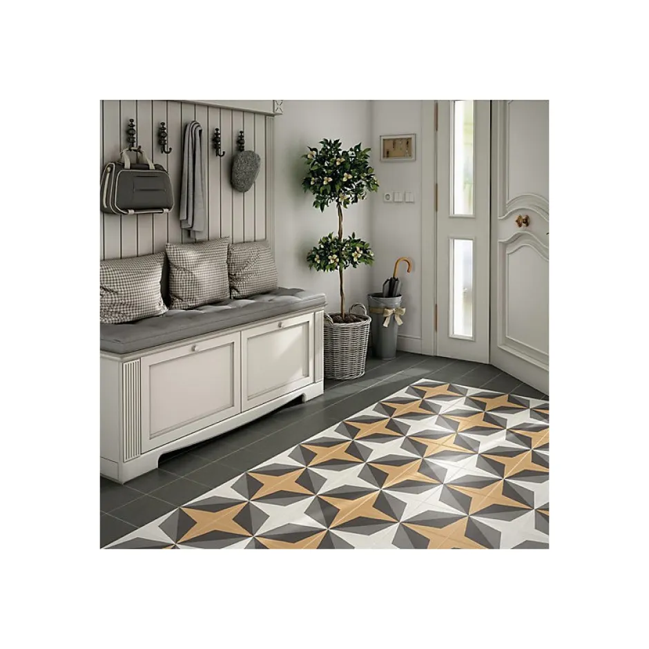 Eiffel art construction Carrelage sol / mur effet ciment 20x20 cm CAPRICE DECO WAVE COLOURS (vendu par boite de 1m2)