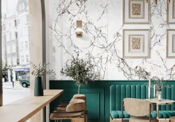 Limcaro Carrelage sol / mur effet marbre blanc STRATO l.60 x L.120 cm Brillant