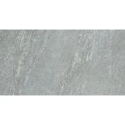 Aelle Carrelage Carrelage sol / mur effet pierre gris 60x120 cm BETILO R GREY