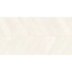 Carrelage sol / mur effet bois design chevron 60x120 cm ARTWOOD CHEVRON WHITE(vendu par boite de 1.44m2)-Eiffel art construction Discount