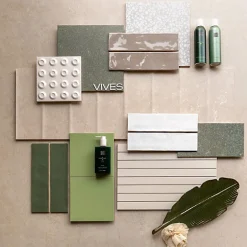 Eiffel art construction Carrelage sol / mur effet terrazzo 20x20 cm Croccante Nuez(vendu par boite de 1m2)