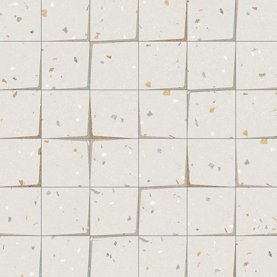 Carrelage sol / mur effet terrazzo 20x20 cm Croccante Meringa Multicolor(vendu par boite de 1m2)-Eiffel art construction New