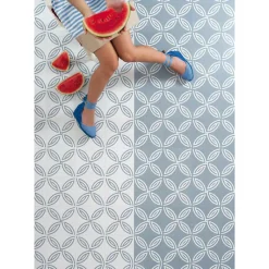 Aelle Carrelage Carrelage sol / mur effet ciment motif rosace 20x20 cm ALAMEDA ANDRASSY BLANCO