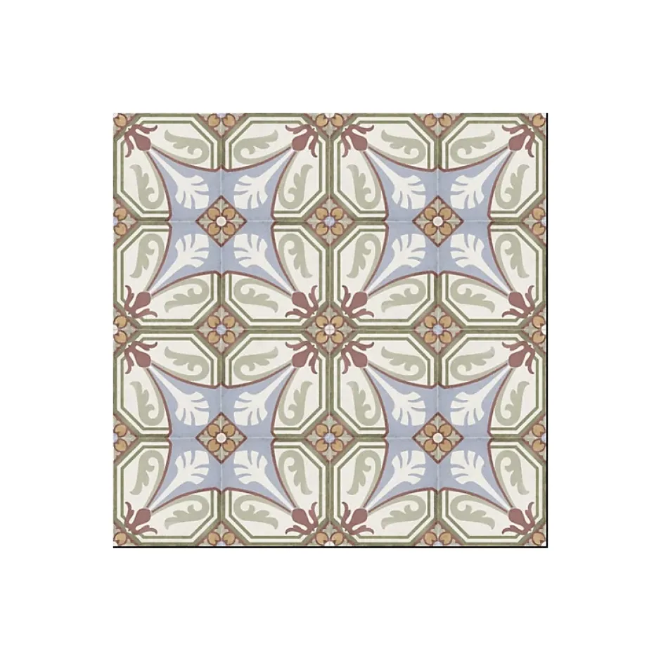 Carrelage sol / mur effet ciment motif coloré 20x20 cm ART NOUVEAU VIENA COLOUR-Aelle Carrelage Online